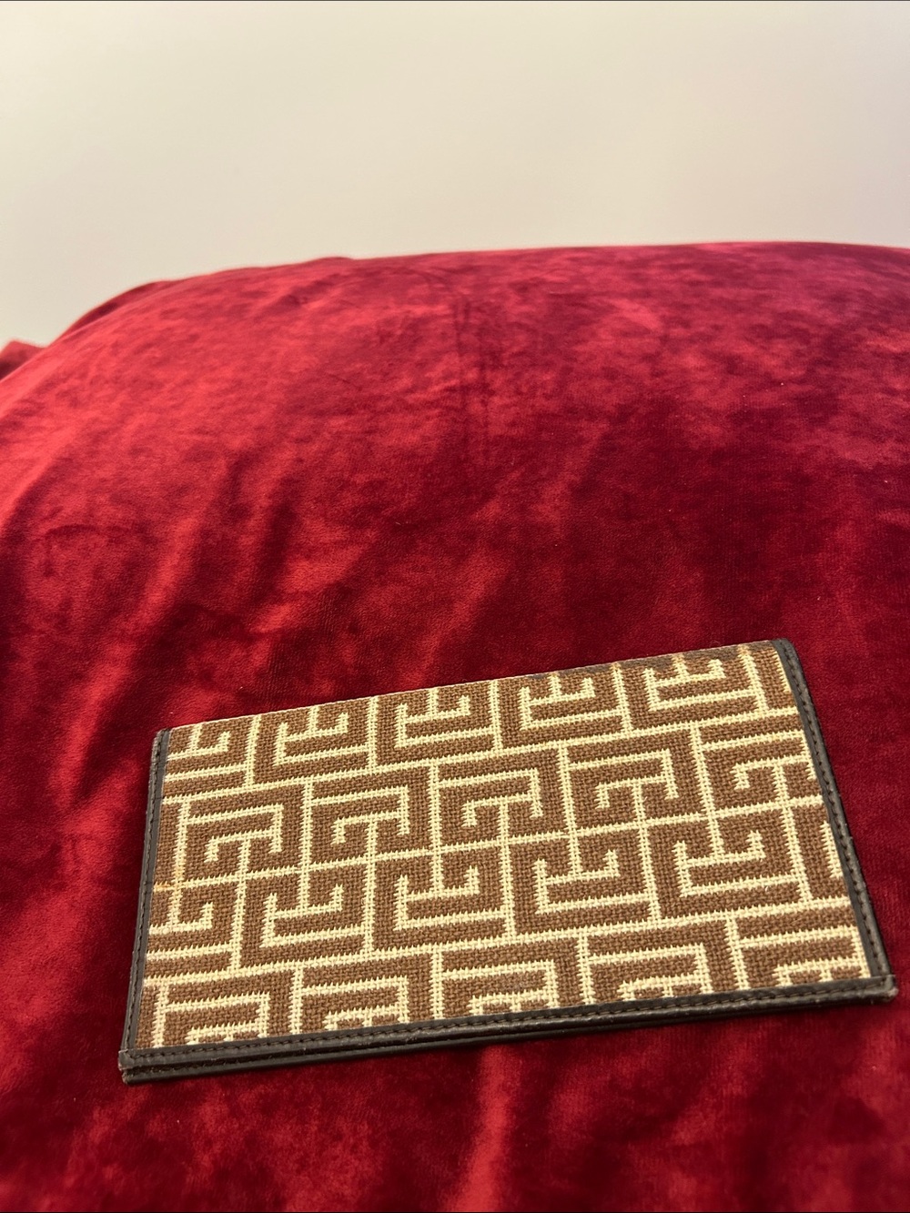 Balmain Brown and Cream Monogram Card Holder